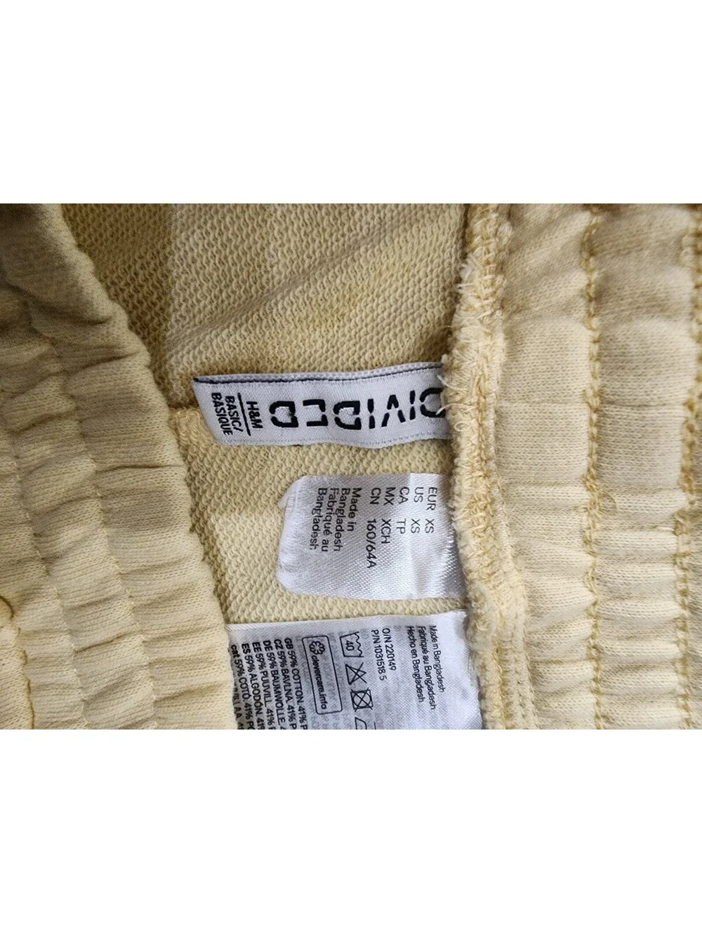 Divided Basic Cream Elastic Waist Shorts XS